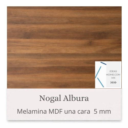 MELAMINA MDF 5 MM UNA CARA COLOR NOGAL ALBURA
