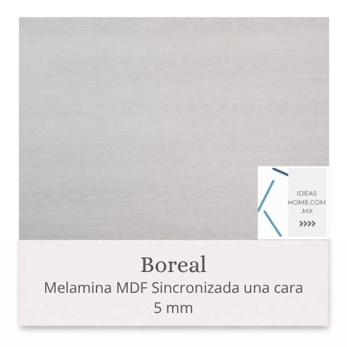 MELAMINAS SINCRONIZADAS MDF 5 MM UNA CARA COLOR BOREAL