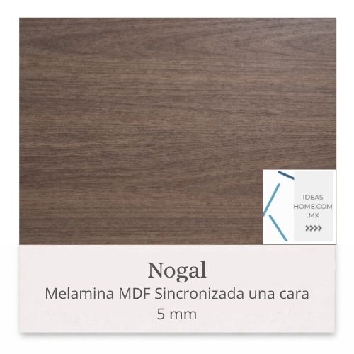 MELAMINAS SINCRONIZADAS MDF 5 MM UNA CARA COLOR NOGAL